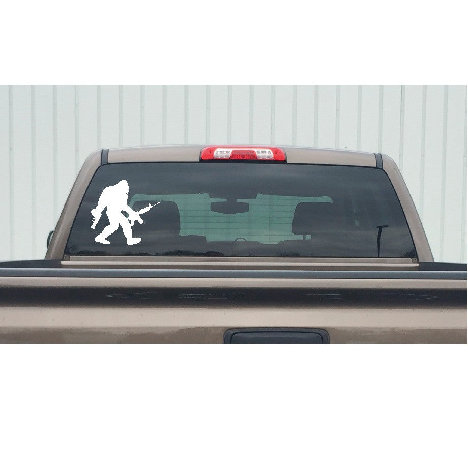 Armed Yeti Decal Bigfoot – Tactical Vinyl Sticker for Windows & Laptops – 7660