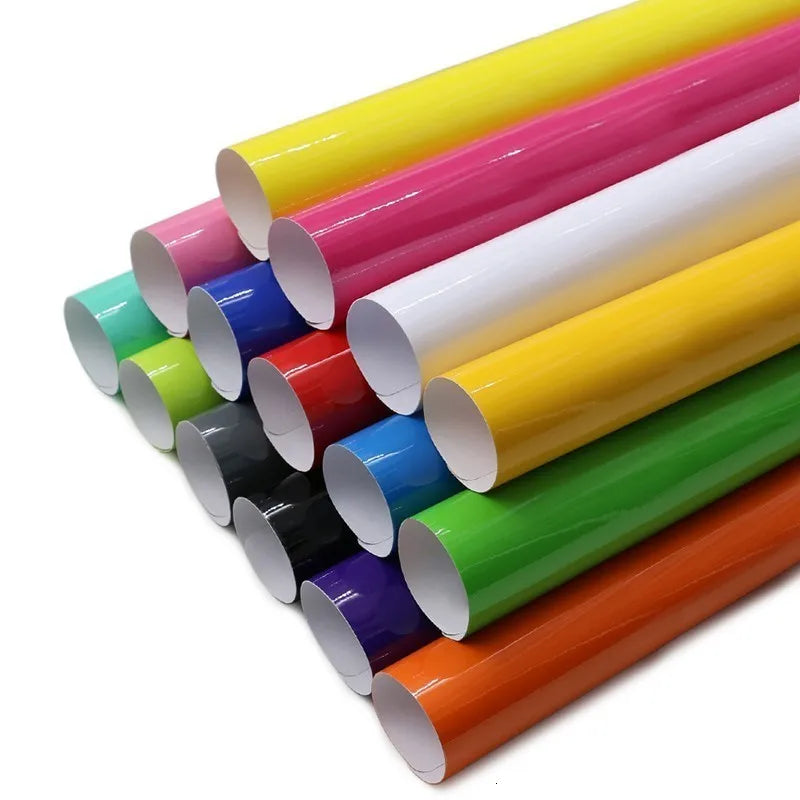 White Glossy Vinyl Wrap Film | Gloss Car Wrapping Film Bubble Free Car Sticker Bike Phone Console Skin