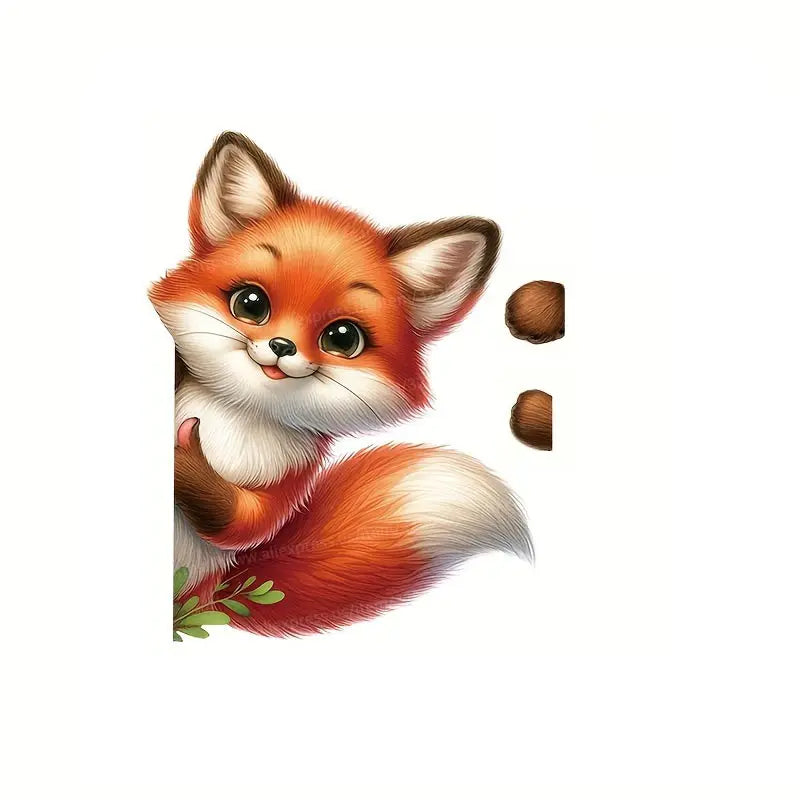 Cute Little Fox Switch Sticker | Home Decor Wall Decal for Bedroom Living Room Bathroom
