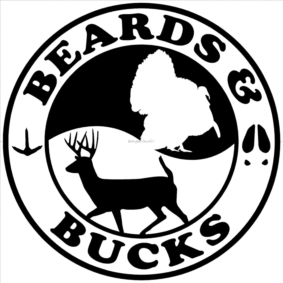 Beards and Bucks Decal – Turkey and Deer Hunting Sticker - 15002