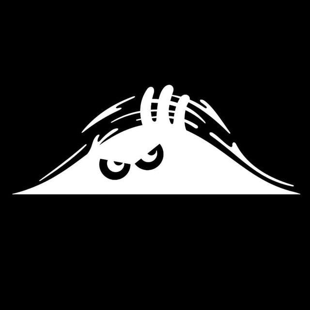 Peeking Monster Scary Eyes Car Sticker Peeking Elf Car Decal Waterproof Car Decal Vinyl Car Decal Sticker Waterproof Self-adhesive Car Sticker Scratch Cover Decal Auto Decoration Funny Peeking 3D Big Eyes Sticker Car Styling