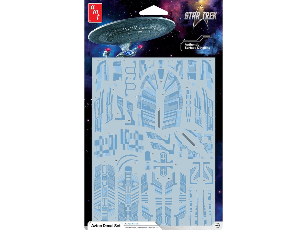 "Star Trek: The Next Generation" U.S.S. Enterprise NCC-1701-D Aztec Decal Set 1/1400 Scale by AMT free shipping USA