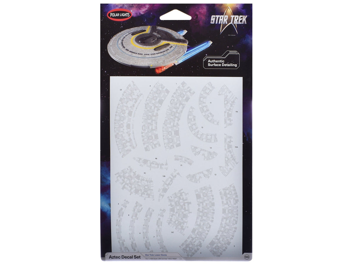 USS Cerritos NCC-75567 Aztec Decal Set "Star Trek: Lower Decks" (2020-2024) TV Series 1/1400 Scale by Polar Lights free shipping USA