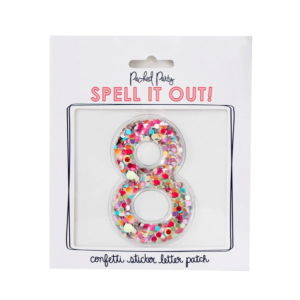Confetti Number Stickers - Adhesive Patches
