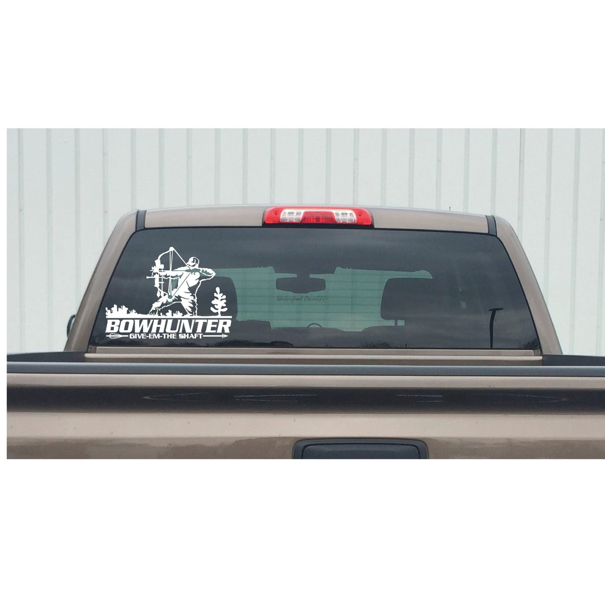 Bow Hunter Sticker – Funny “Give Em’ The Shaft” Hunting Decal 1212
