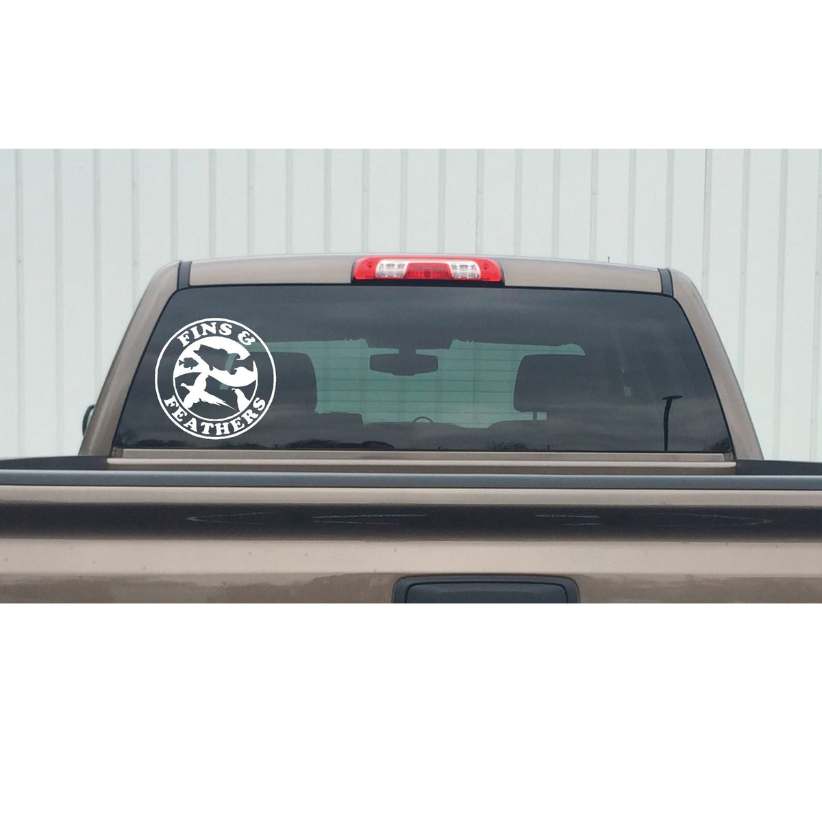 Fins and Feathers Decal - Fins and Feathers Window Sticker - 15013