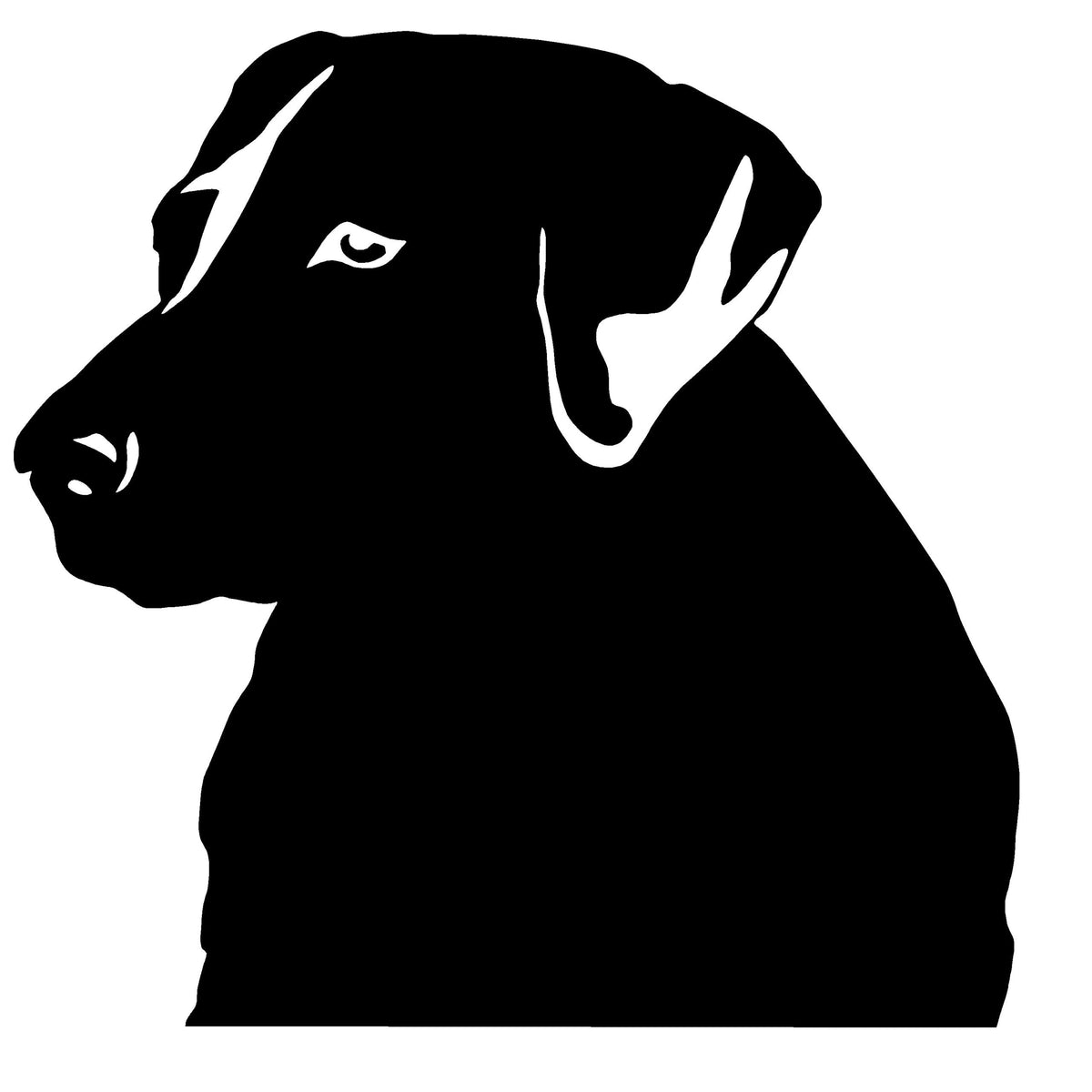 Labrador Head Side View Decal – Black Lab Profile Window Sticker – 3525