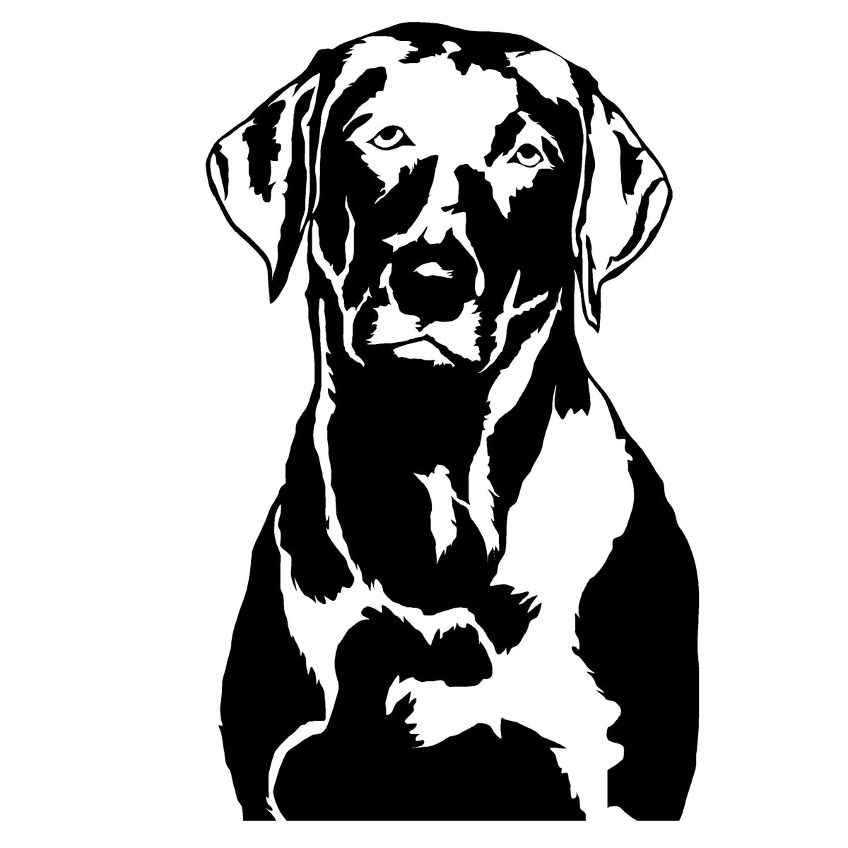 Labrador Head Decal – Black Lab Detailed Window Sticker – 3530