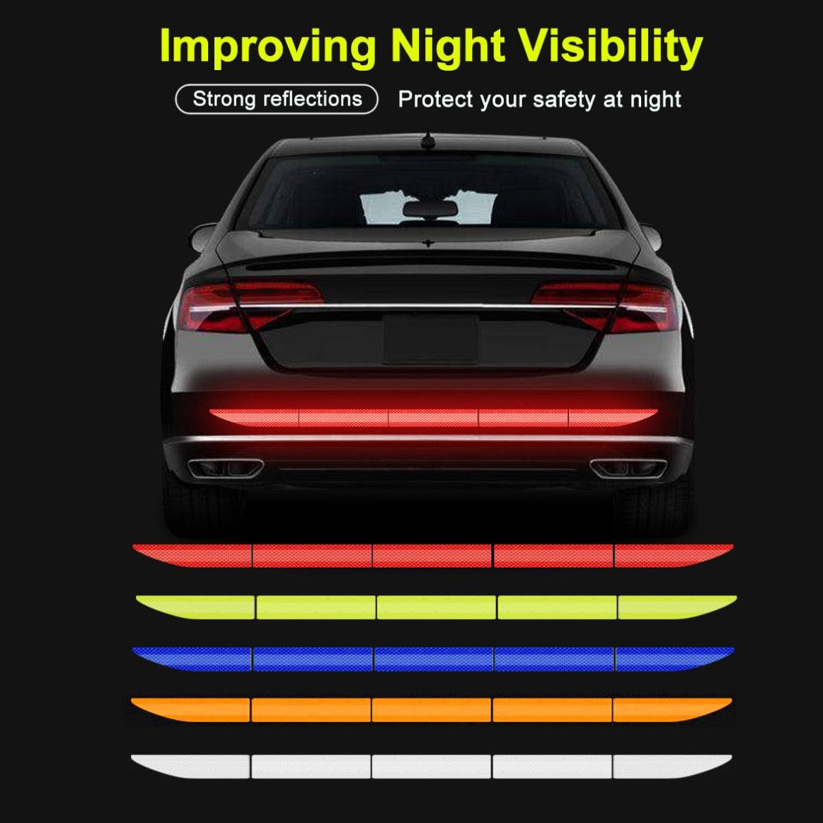 Reflective Car Safety Tape Decals, 5-Pack