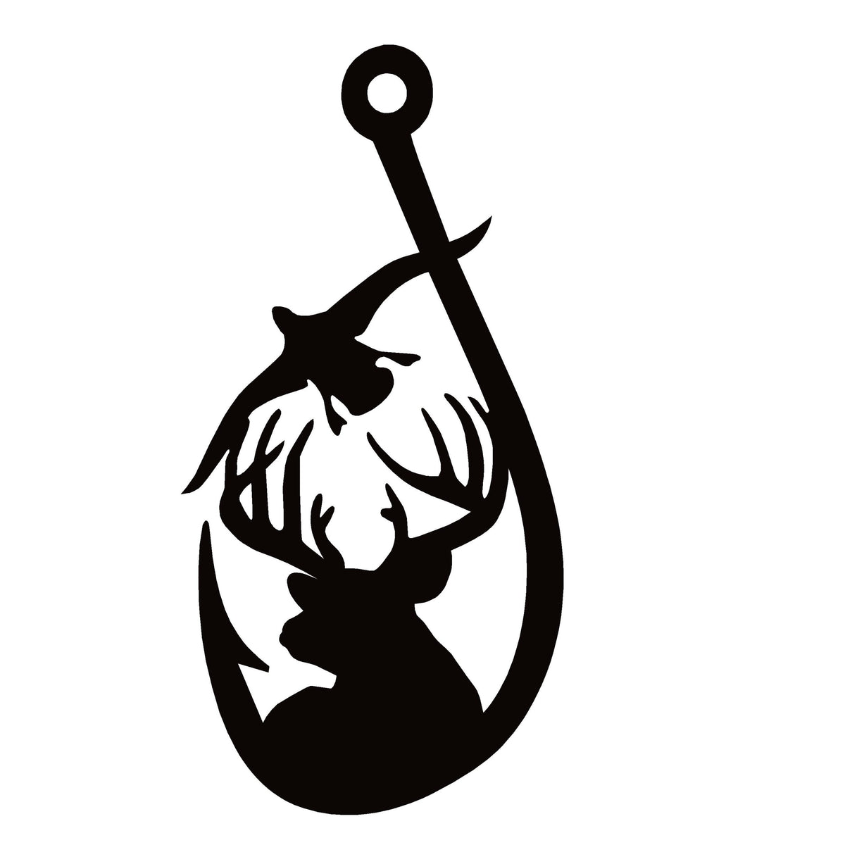 Buck Hunting Decal – Buck Hook Duck Hunt Fishing Vinyl Sticker 7085
