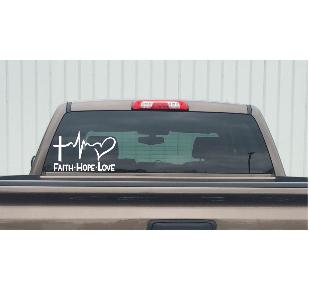 Faith Hope Love Window Decal - Faith Hope Love Window Sticker - 7144
