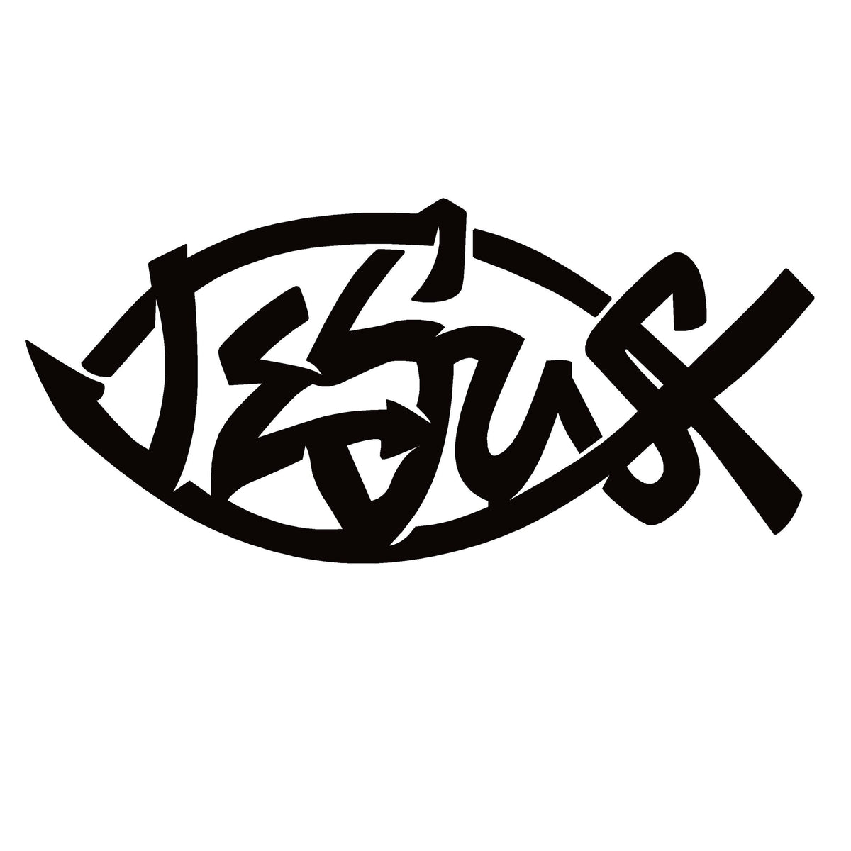 Jesus Fish Decal Jesus Decal Window Sticker - 7152