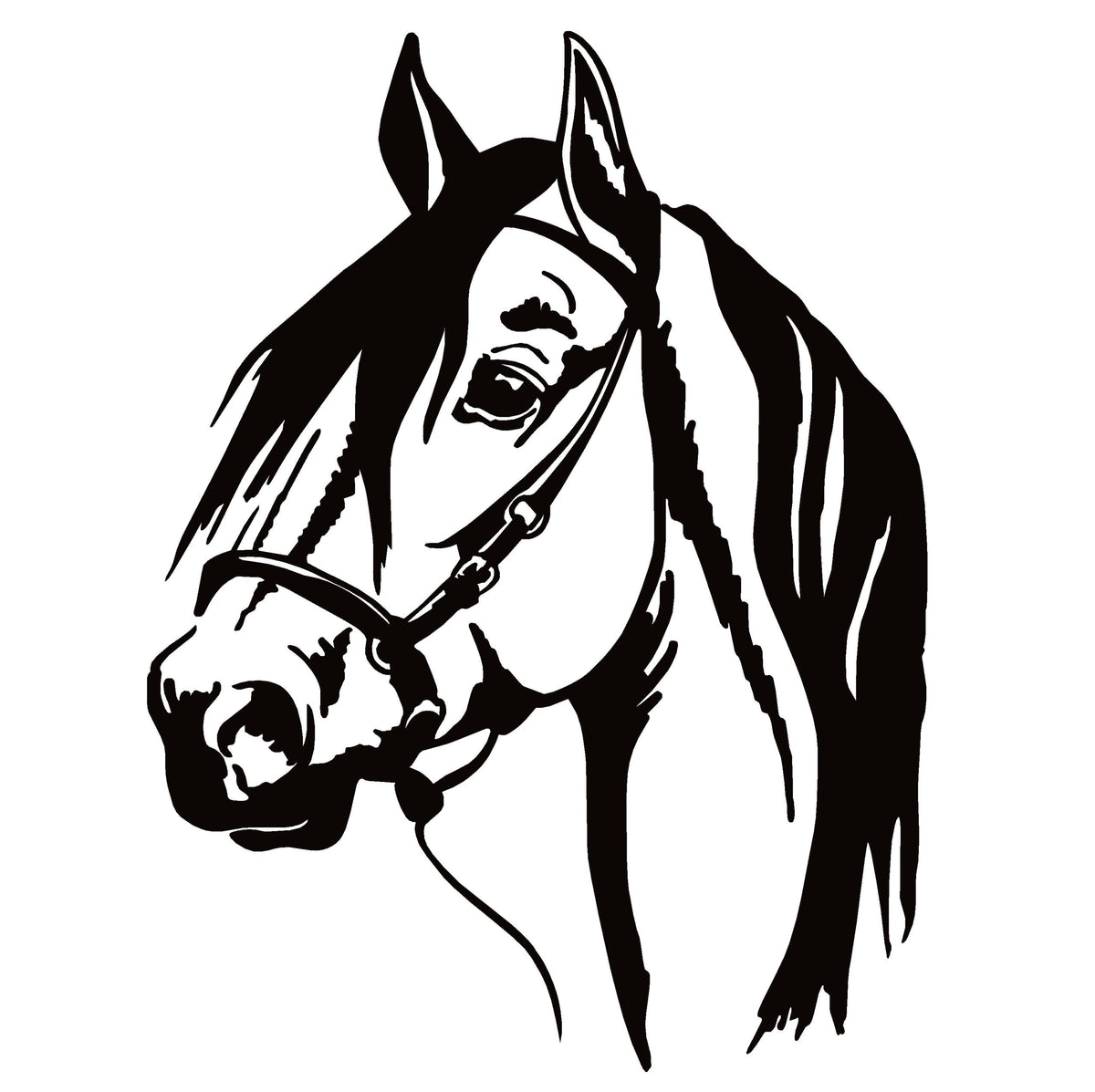 Horse Head Window Decal - Horse Head Window Sticker - 7176