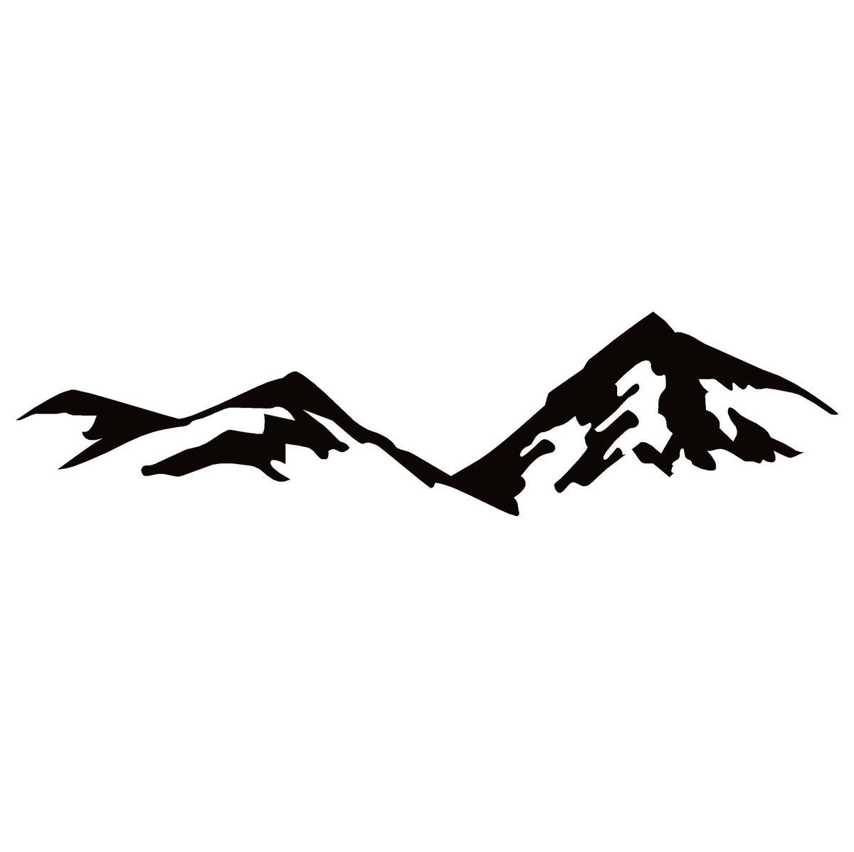 Mountain Window Decal – Minimalist Outdoor Vinyl Sticker 7179