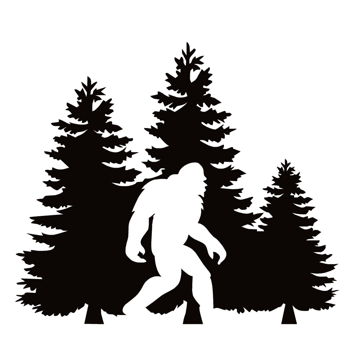 Bigfoot in Trees Decal – Bigfoot Forest Sticker - 7466