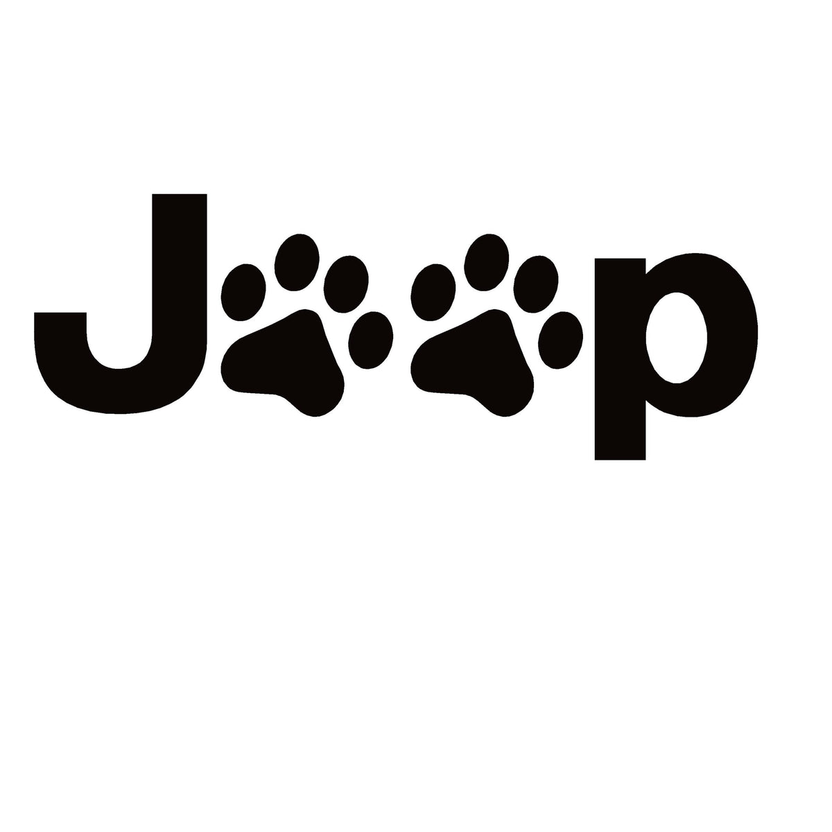 Jeep Dog Decal – Jeep Life Paw Print Window Sticker – 7497