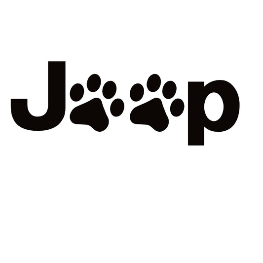 Jeep Dog Decal – Jeep Life Paw Print Window Sticker – 7497