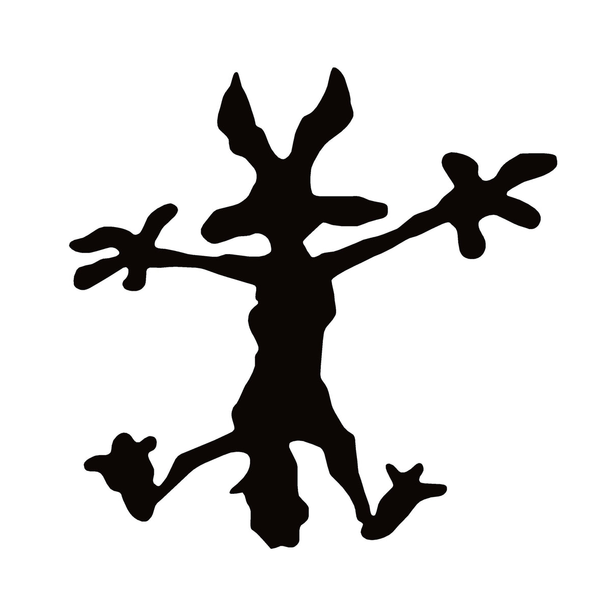 Wile E. Coyote Splat on Window Decal -  Window Sticker - 7502