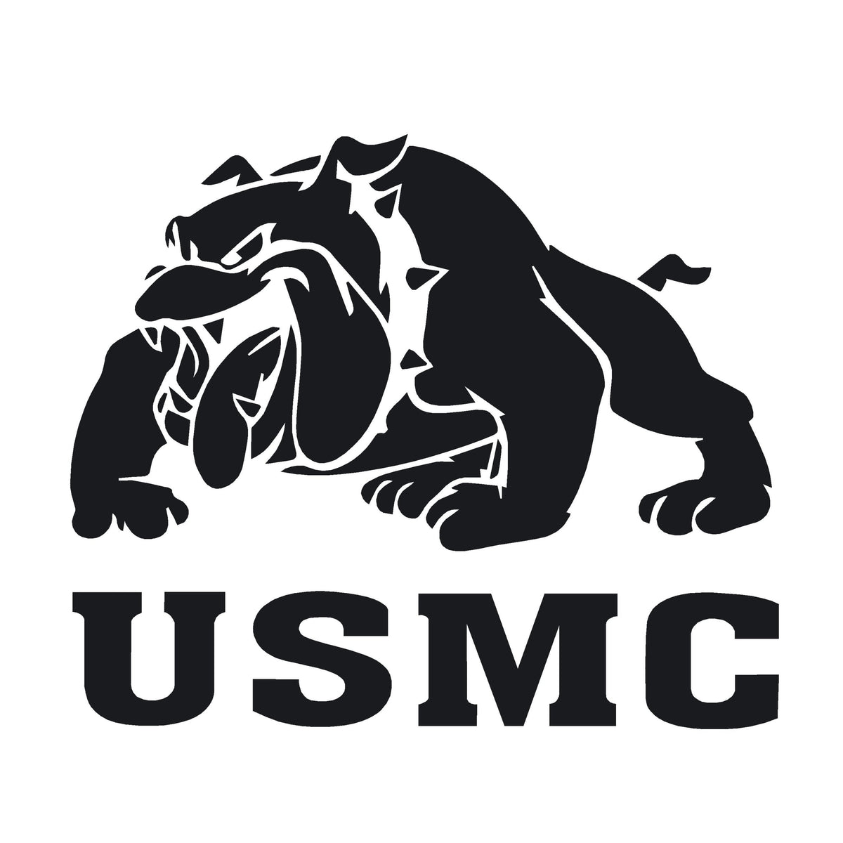 USMC Bulldog Decal – United States Marine Corps Window Sticker – 7503