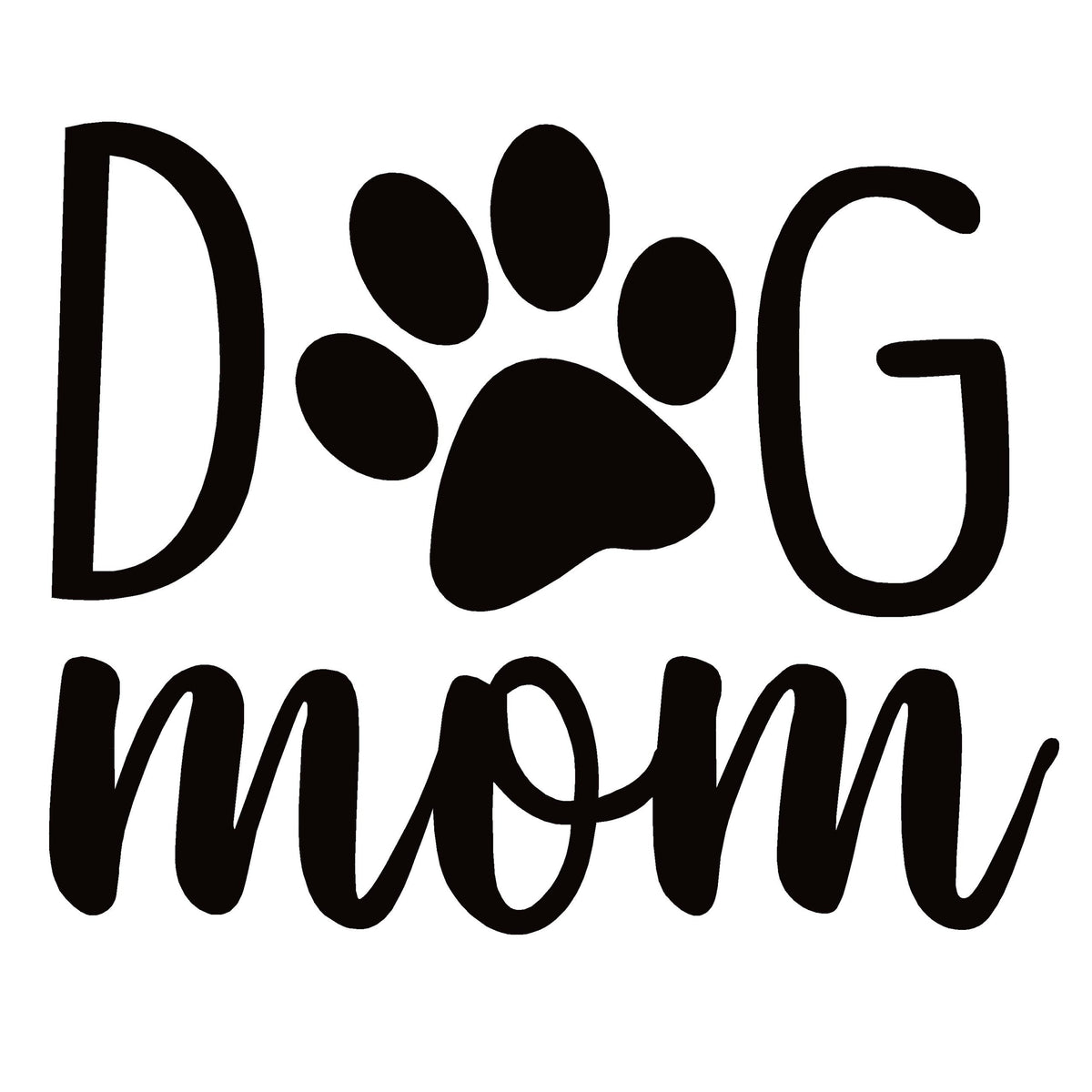 Dog Mom Car Decal – Paw Print Vinyl Sticker for Proud Pet Owners – 7532