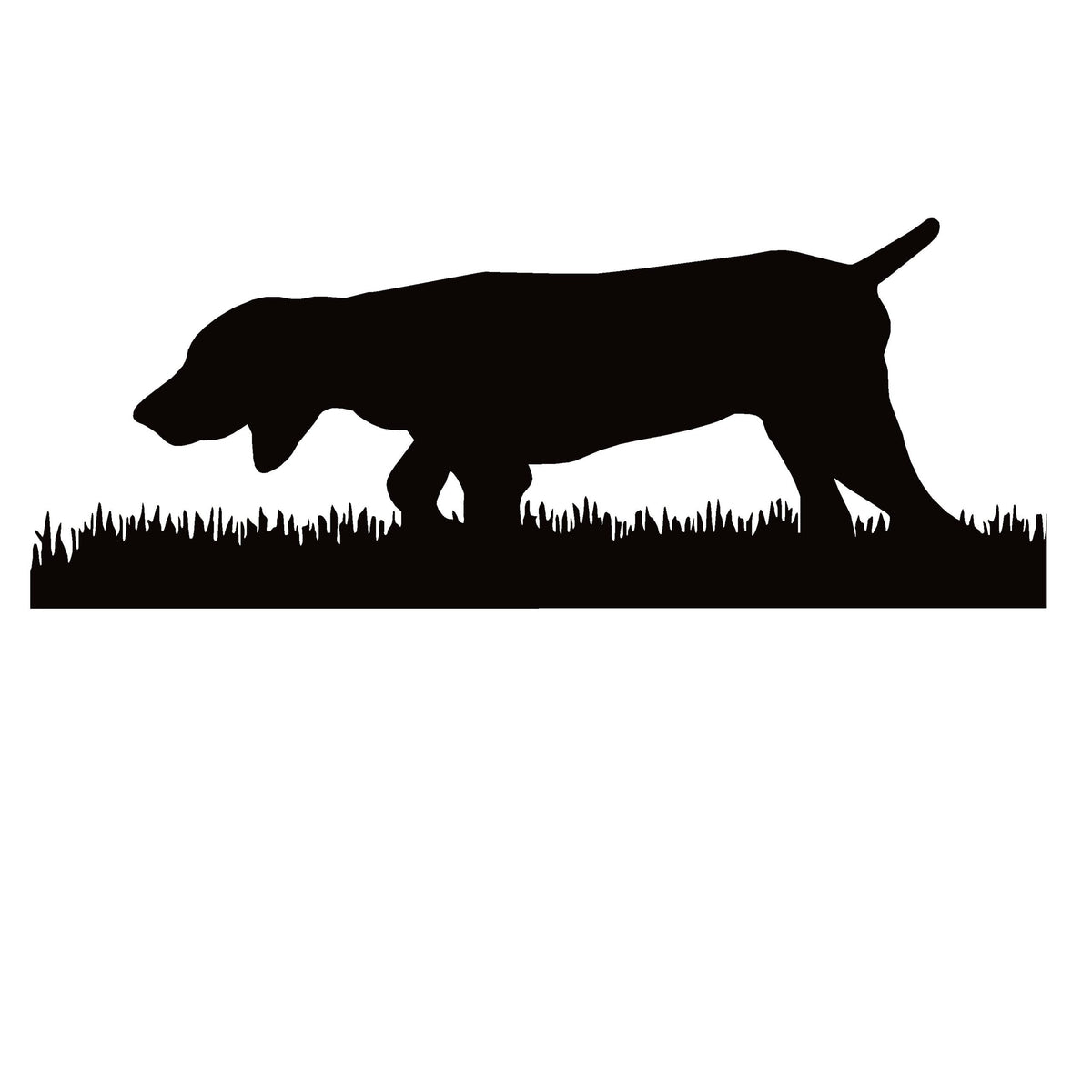 Pointer Silhouette Decal – Pointer Walking in Grass Window Sticker – 7557
