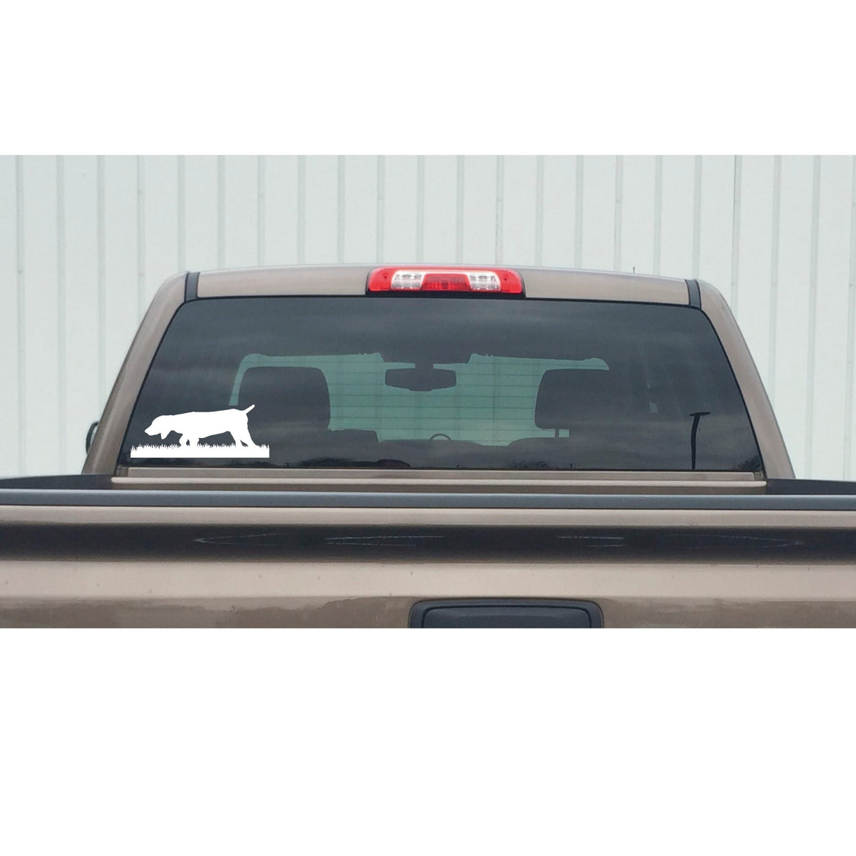 Pointer Silhouette Decal – Pointer Walking in Grass Window Sticker – 7557