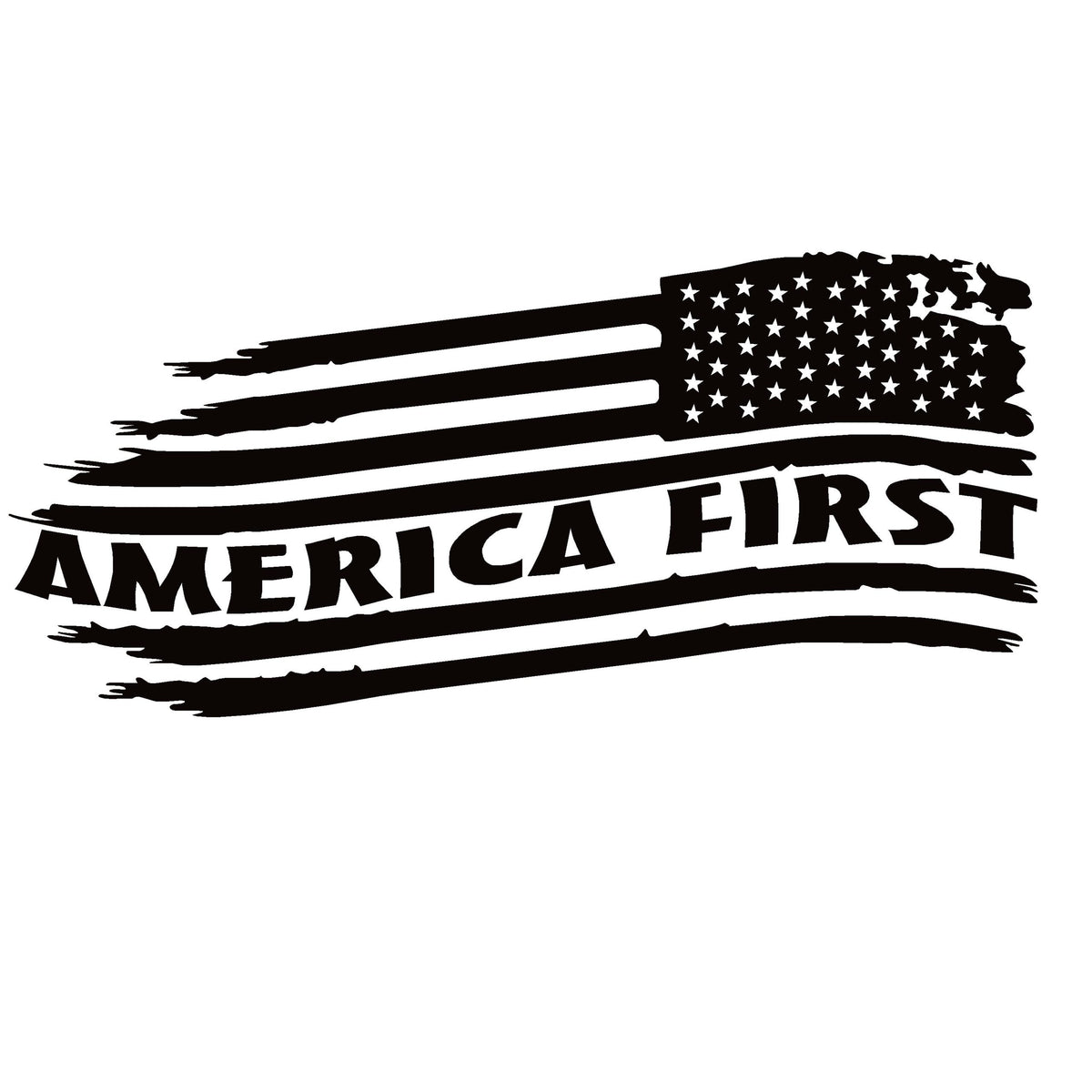 American Flag Decal – America First Sticker for Trucks & Cars – 7564