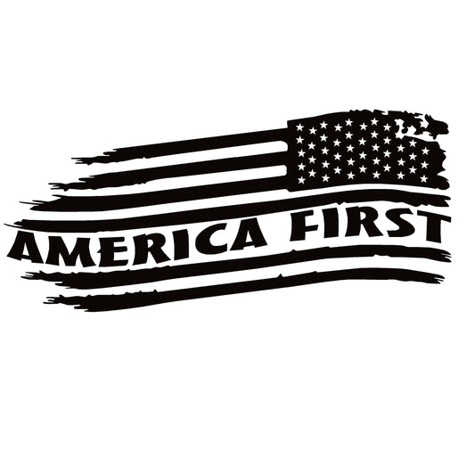 American Flag Decal – America First Sticker for Trucks & Cars – 7564