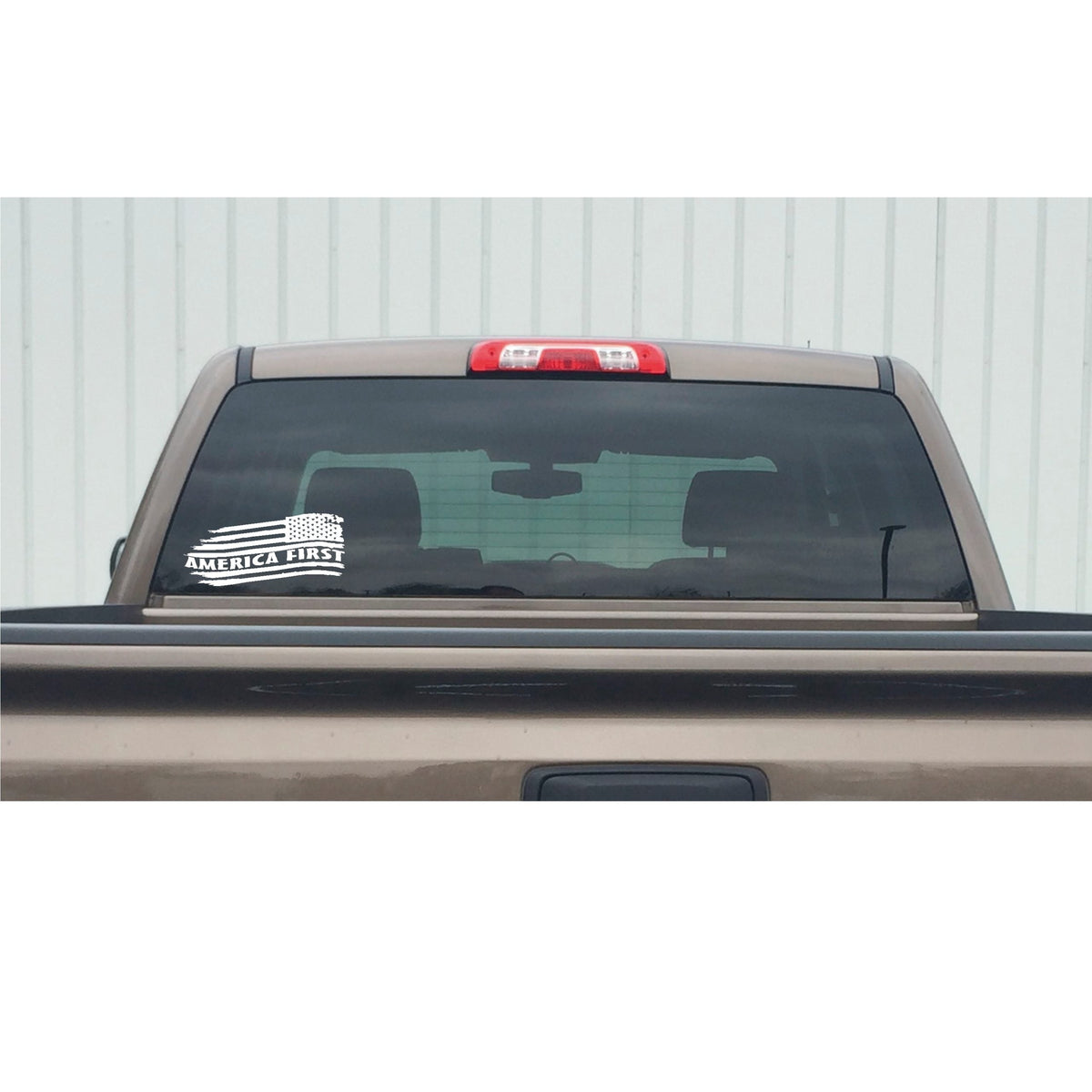 American Flag Decal – America First Sticker for Trucks & Cars – 7564