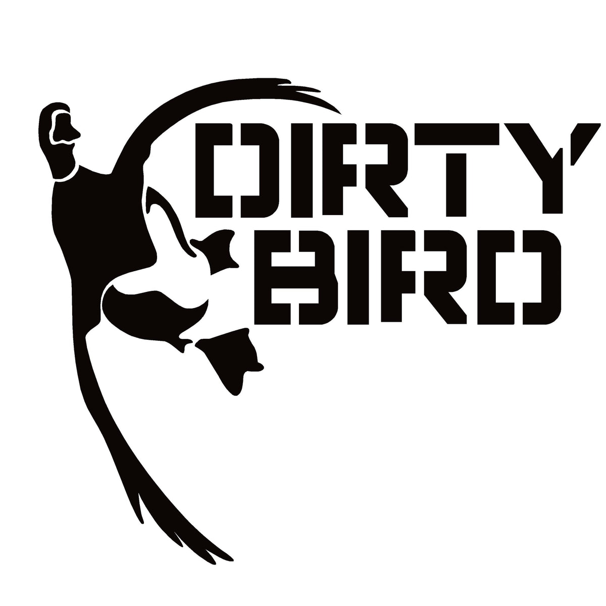 Dirty Bird Duck Window Decal Sticker - 7566