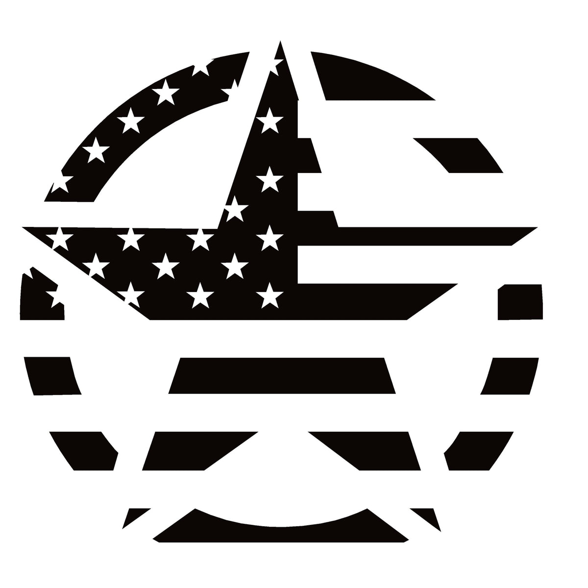 Military Star Flag Decal – Patriotic Window Sticker for Trucks & Cars – 7581