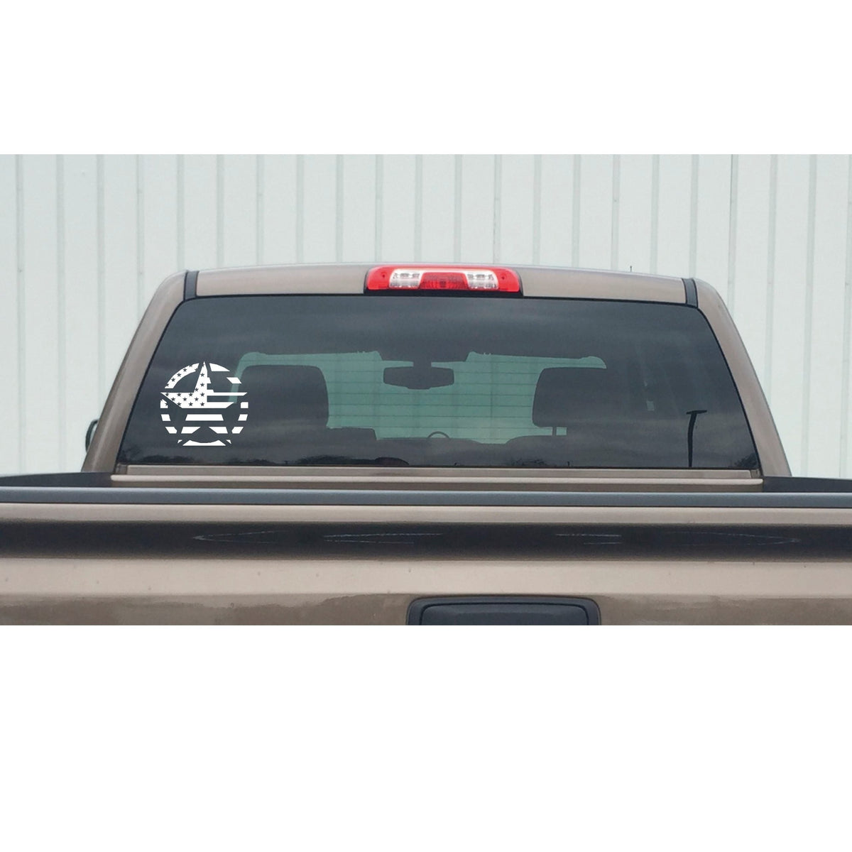 Military Star Flag Decal – Patriotic Window Sticker for Trucks & Cars – 7581