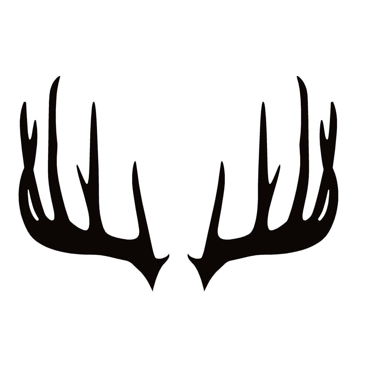 Deer Antler Decal – Pair of Shed Antler Vinyl Window Stickers 7618