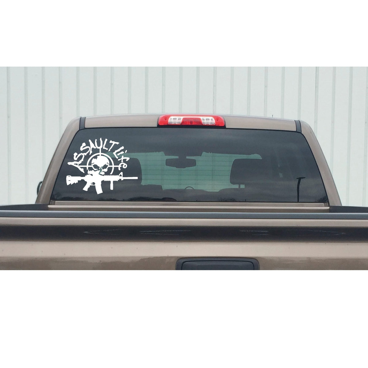 Rifle Sticker - Assault Life Rifle Decal – Pro Gun AR-15 Window Sticker – 7643