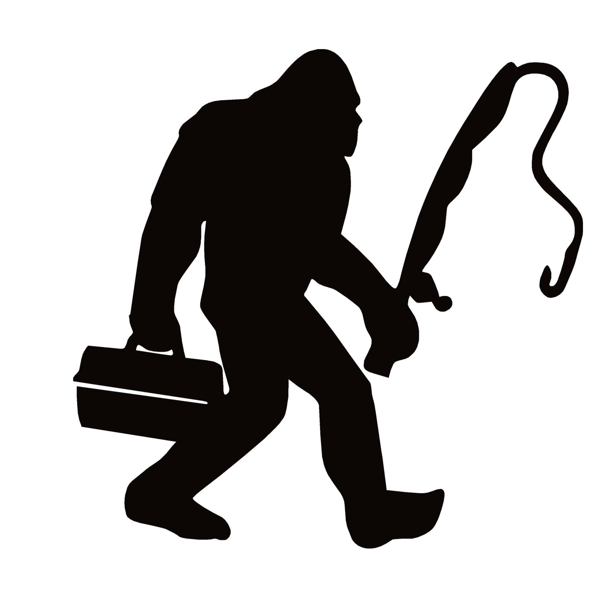 Bigfoot Fishing Decal – Sasquatch Fishing Decal - 7675