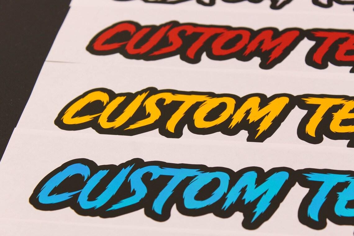Build Your Own Holographic Custom Text Vinyl Decal w/ Background
