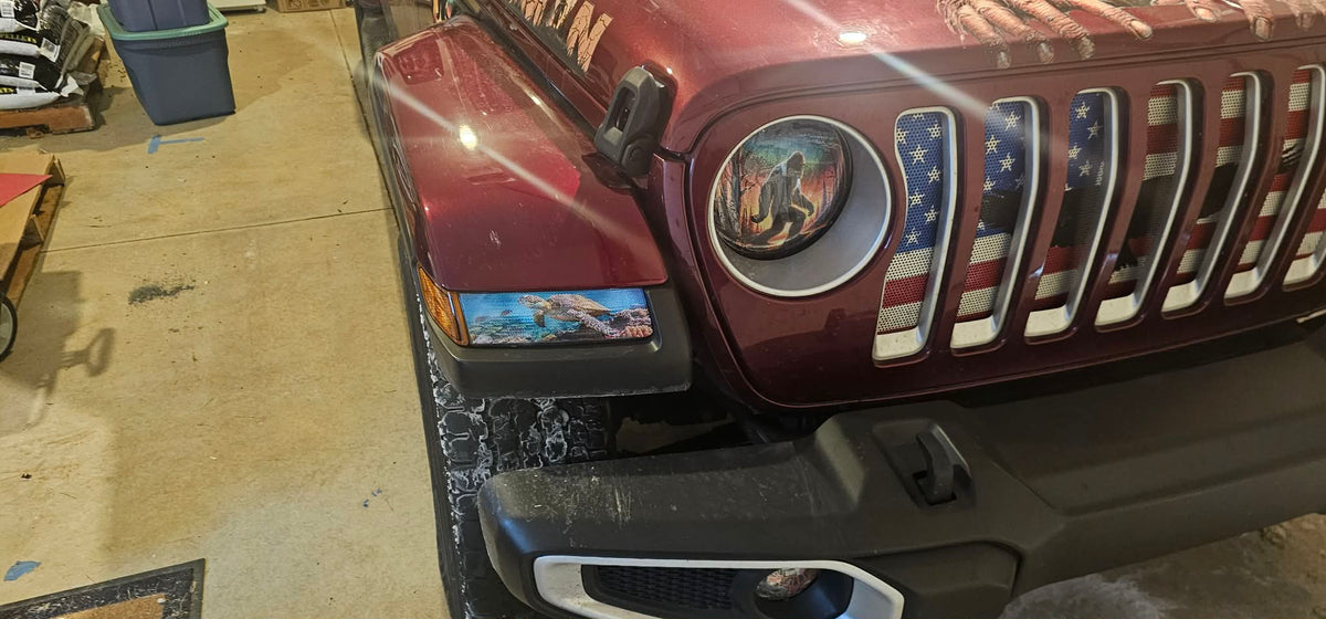 Sunflower Duck for a round headlight decal. 44