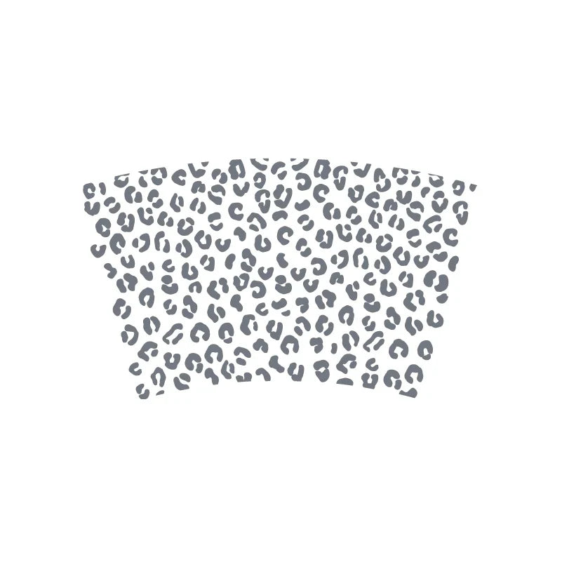 Leopard Pattern Full Wrap Vinyl Sticker for 24 oz Cold Cup | Cheetah Coffee Cup Decal