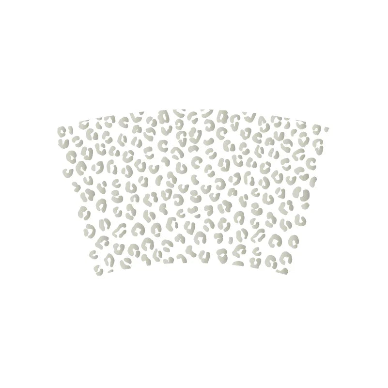 Leopard Pattern Full Wrap Vinyl Sticker for 24 oz Cold Cup | Cheetah Coffee Cup Decal