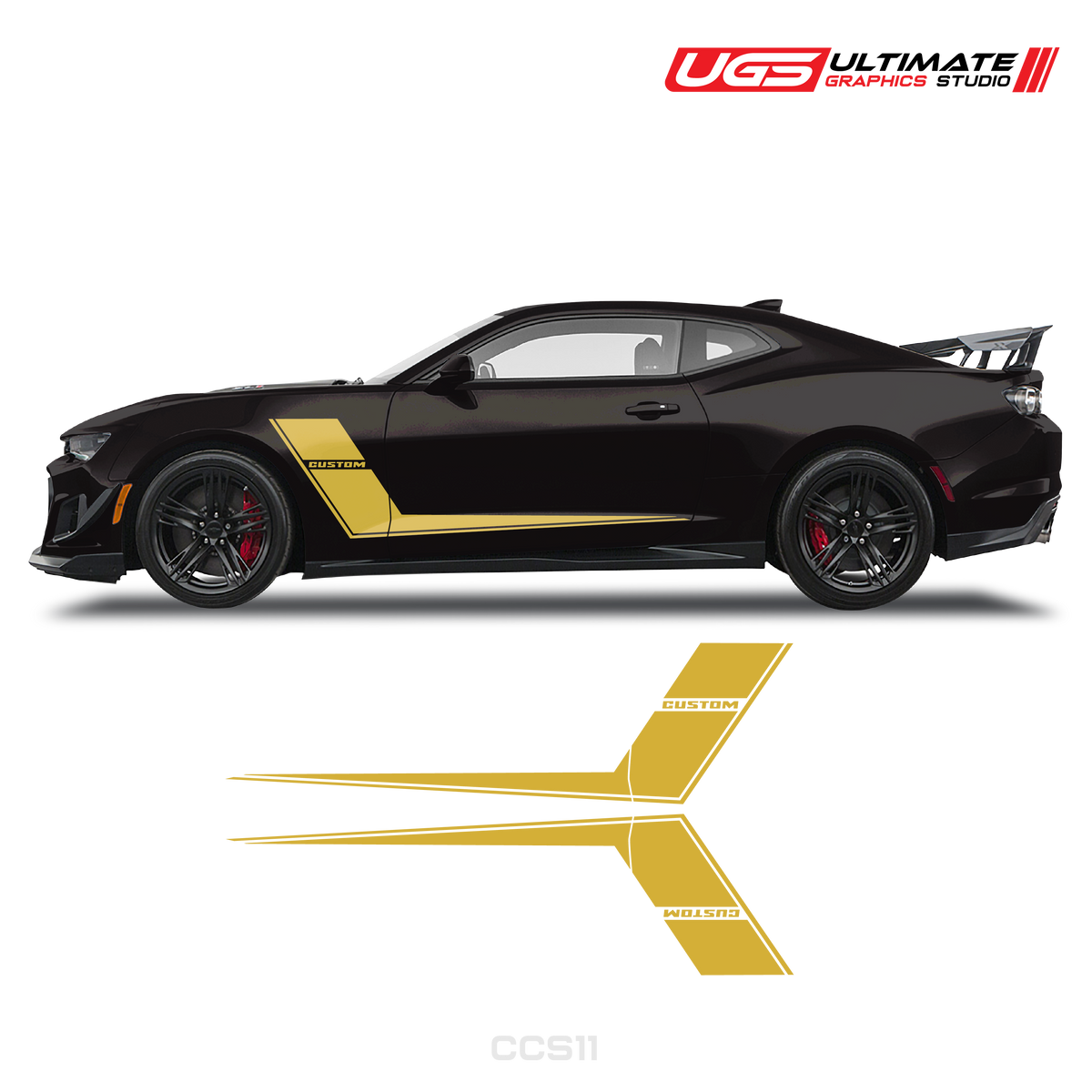 Chevrolet Camaro Side Dual Sprites Graphics Custom Text