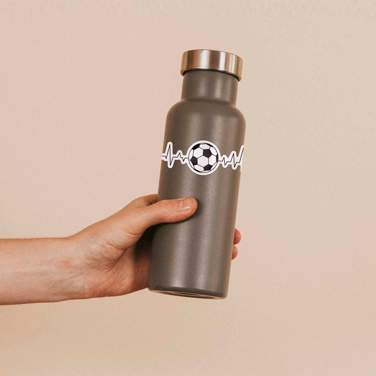EKG Soccer Sticker - Cool Sports Life Decal for Water Bottle