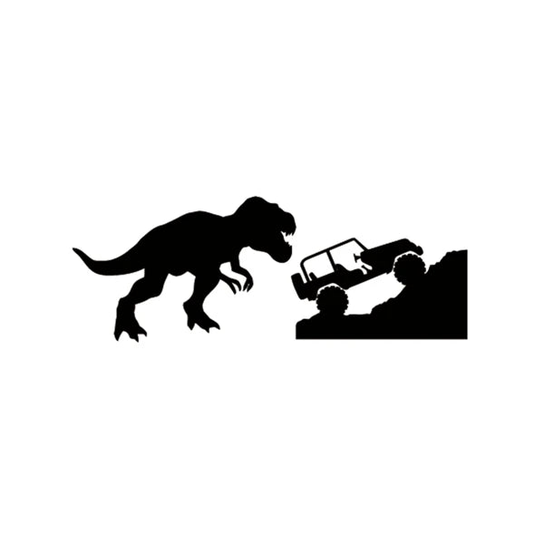 T-Rex Dinosaur Car Sticker | Jeep Window Decal for Laptop and Car Decoration