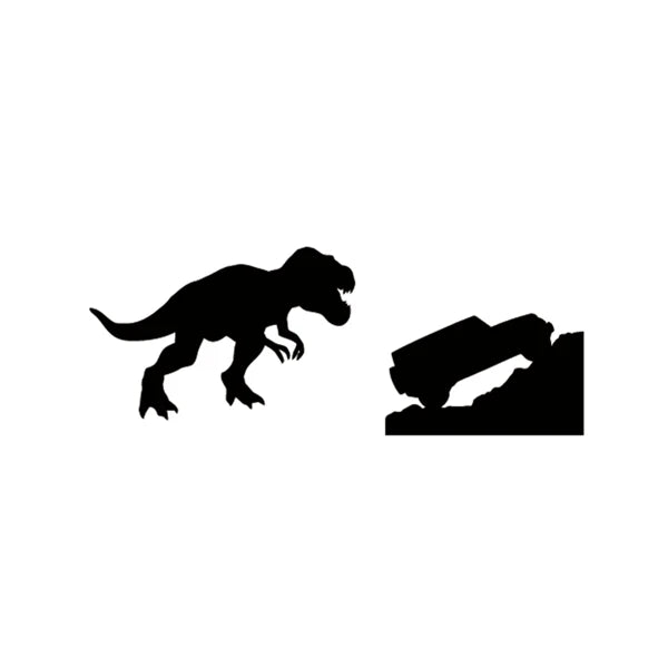 T-Rex Dinosaur Car Sticker | Jeep Window Decal for Laptop and Car Decoration