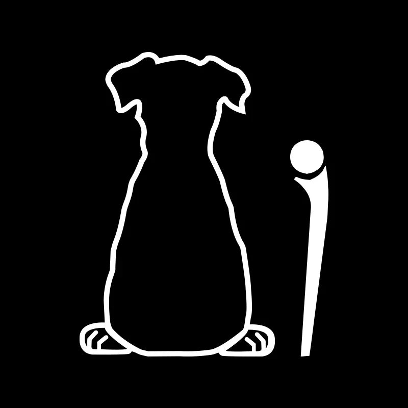 Funny Puppy Dog Decal for Car Rear Windshield Wiper | Die-Cut Vinyl Sticker