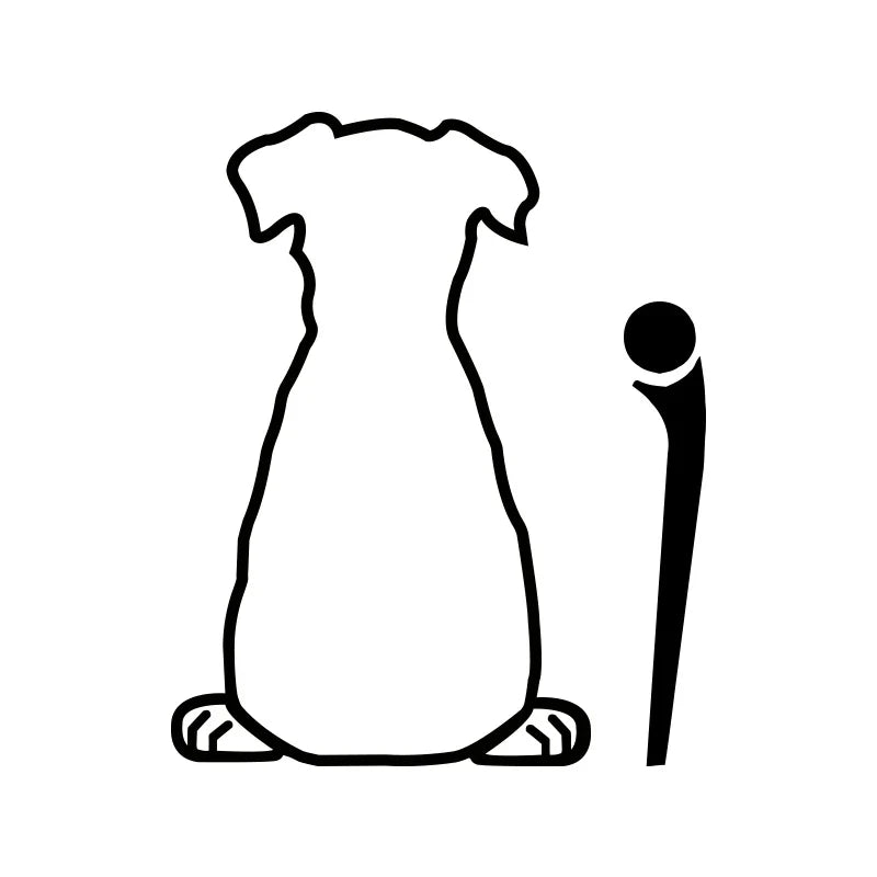 Funny Puppy Dog Decal for Car Rear Windshield Wiper | Die-Cut Vinyl Sticker