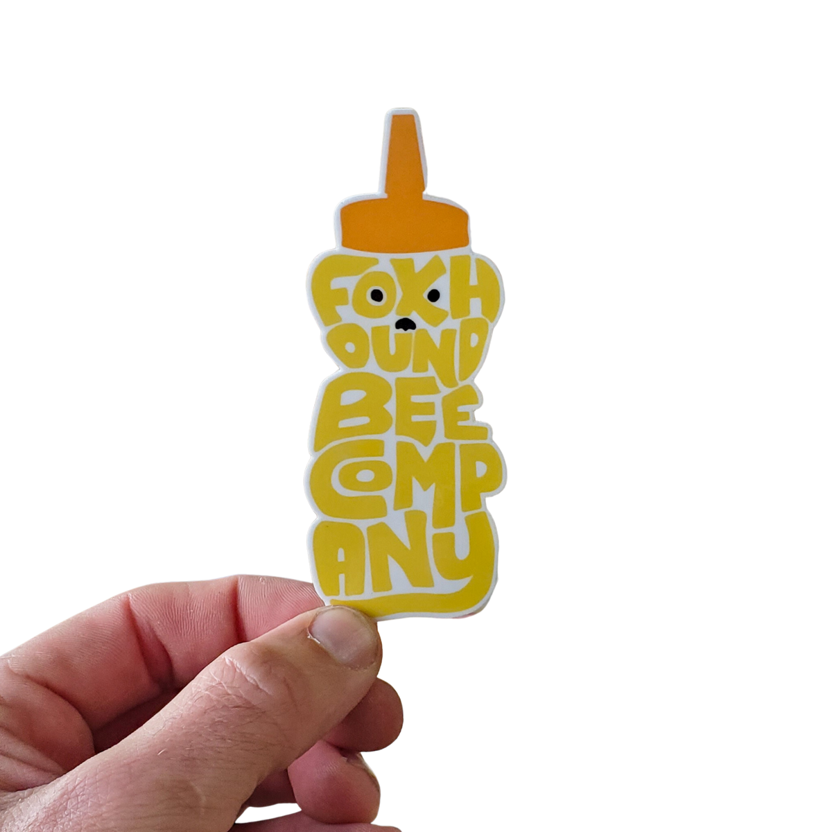 Honeybee Bear-Shaped Vinyl Sticker