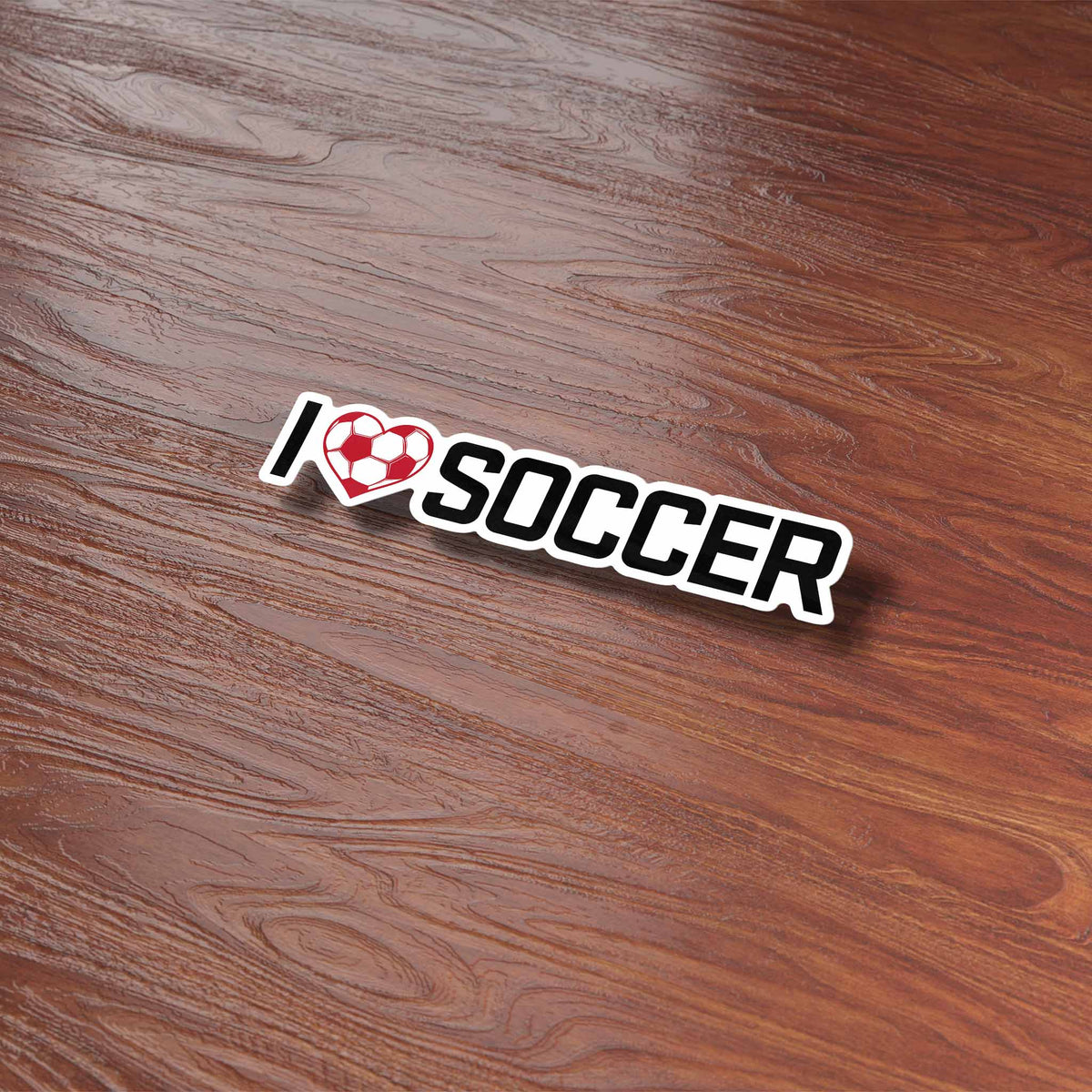 I Love Soccer Sticker - Cool Sports Decal