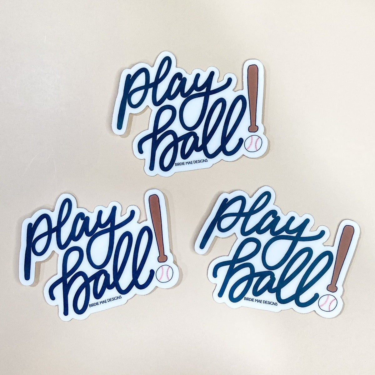 Baseball Play Ball Sticker