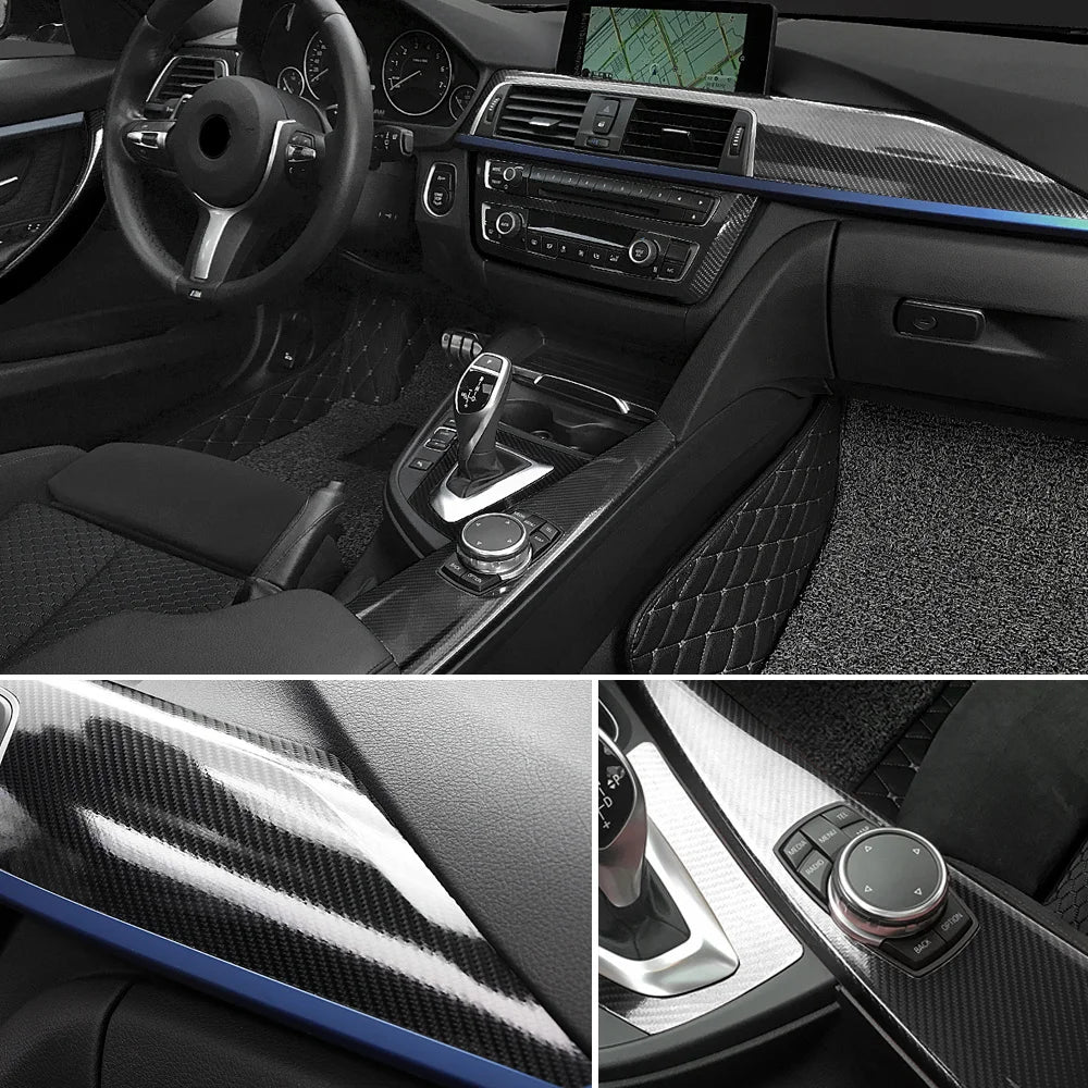 Car Body Vinyl Carbon Fiber Wrap Matte Accessories Glossy Black Sticker 3D 4D 5D 6D Auto Foil Cover Motorcycle Decoration Film
