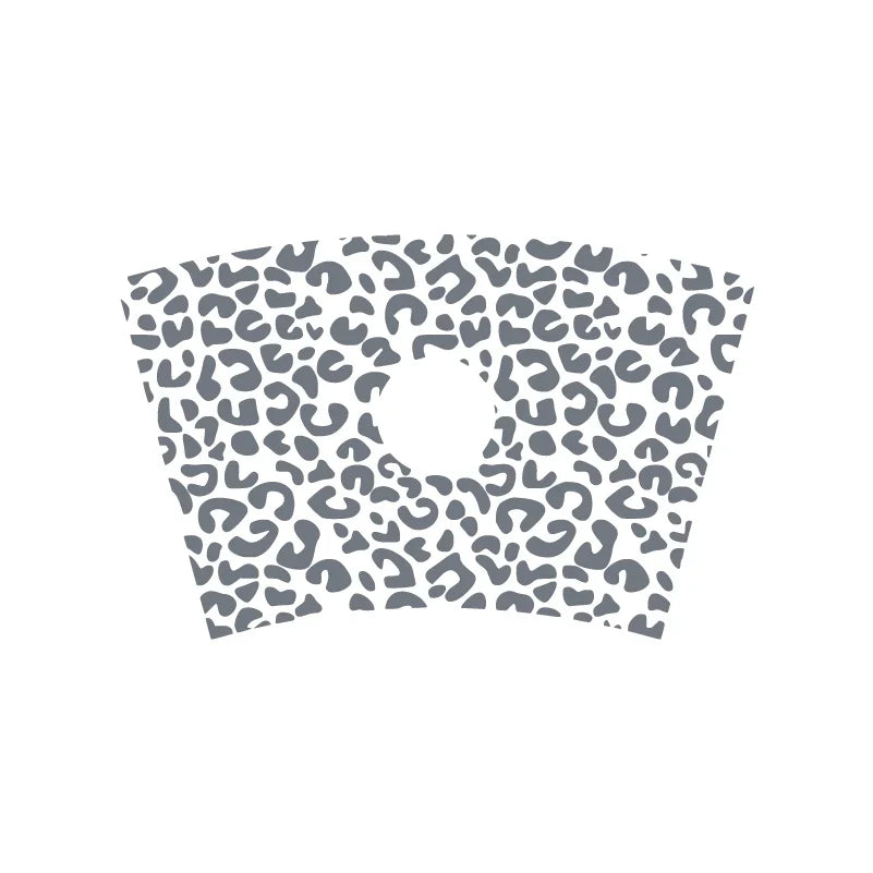 Leopard Pattern Full Wrap Vinyl Sticker for 24 oz Cold Cup | Cheetah Coffee Cup Decal